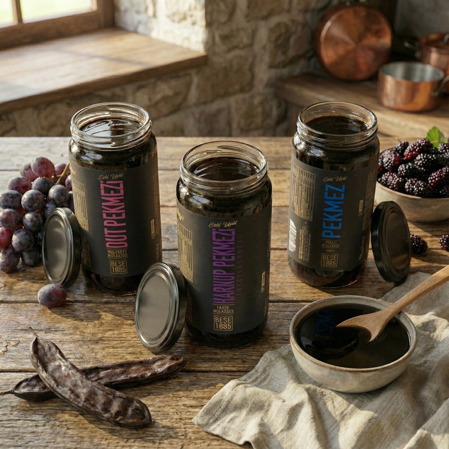 Molasses Variety Pack – 3 x 300g (Mulberry, Grape & Harput)