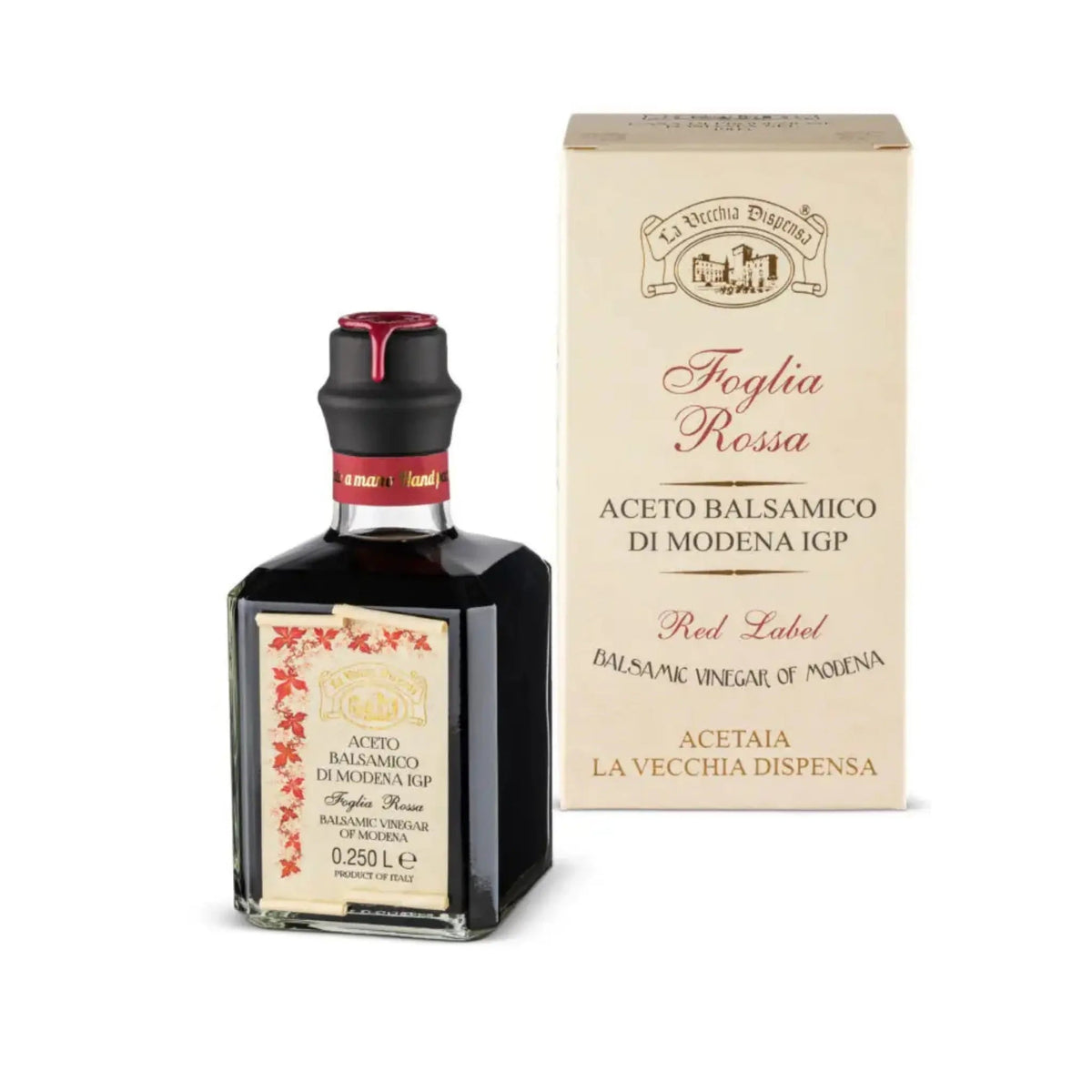 La Vecchia Dispensa, Rode Label Balsamicoazijn uit Modena IGP – Cadeau Editie