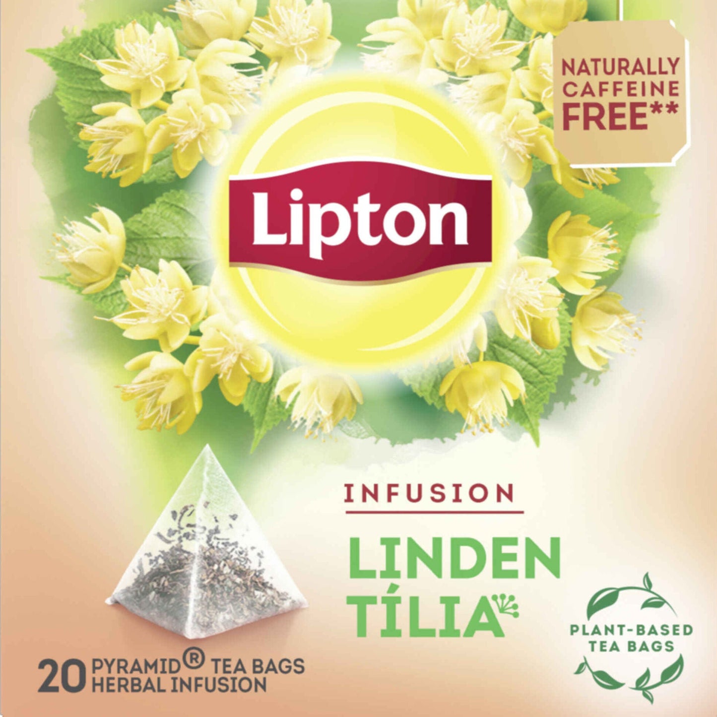 Lipton Infusão Tília em Saquetas (Lindebloesem pyramidezakjes) - 20 un | Linden Blossom Infusion Pyramid Tea Bags - Desapega