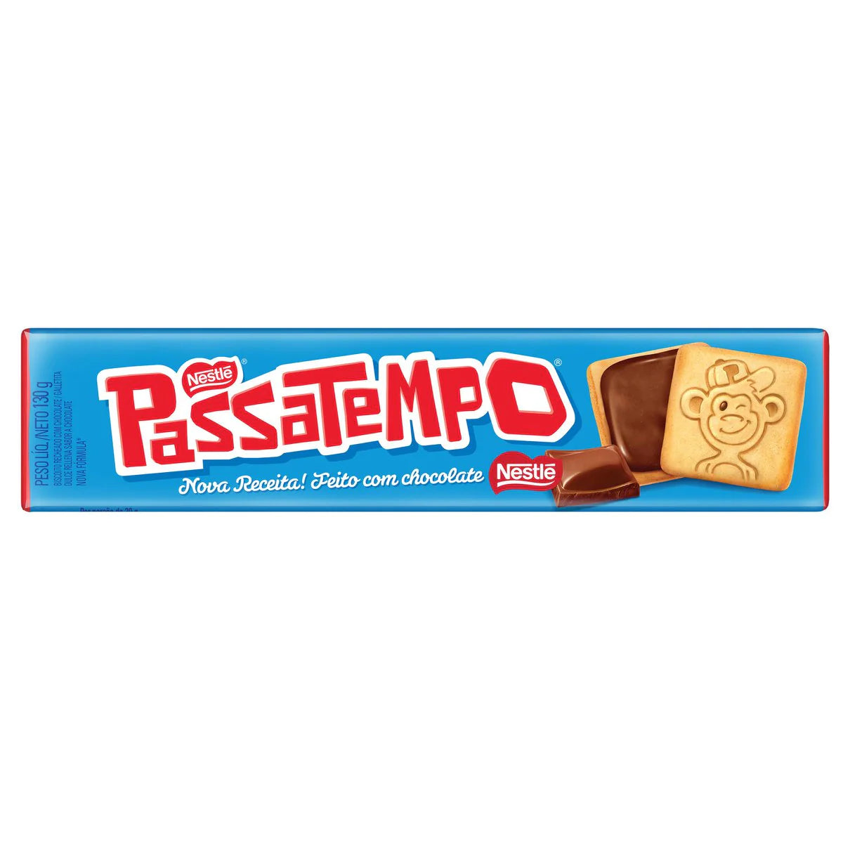 NESTLÉ Passatempo Chocolate Biscuits 130g - Brazilian Chocolate Sandwich Cookie - Desapega