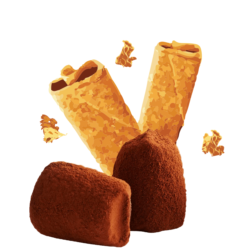 Crispy Crepe Dentelle Chocolate Truffles - bulk