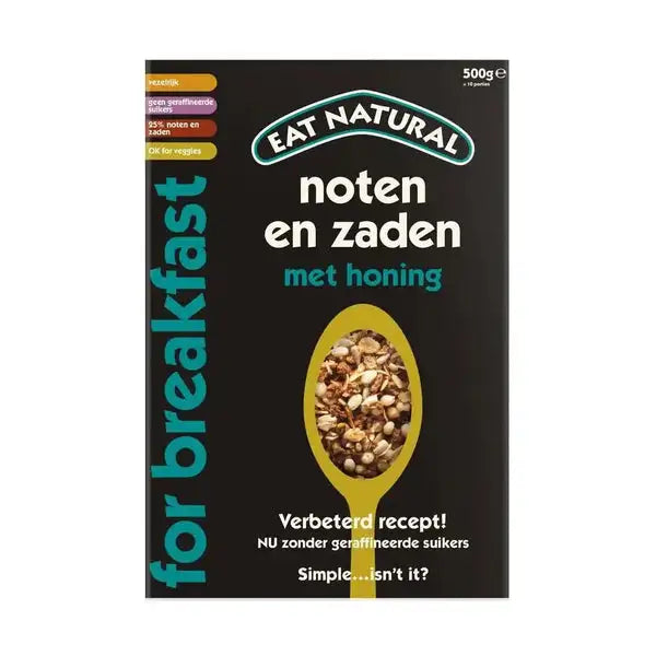 Eat Natural Breakfast Nuts & Seeds 500g granola with almonds hazelnuts sunflower pumpkin seeds oats honey - Desapega.nl