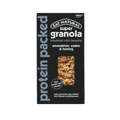 Eat Natural Super Granola Protein Packed 400g with oats seeds chickpeas almonds and honey - Desapega.nl