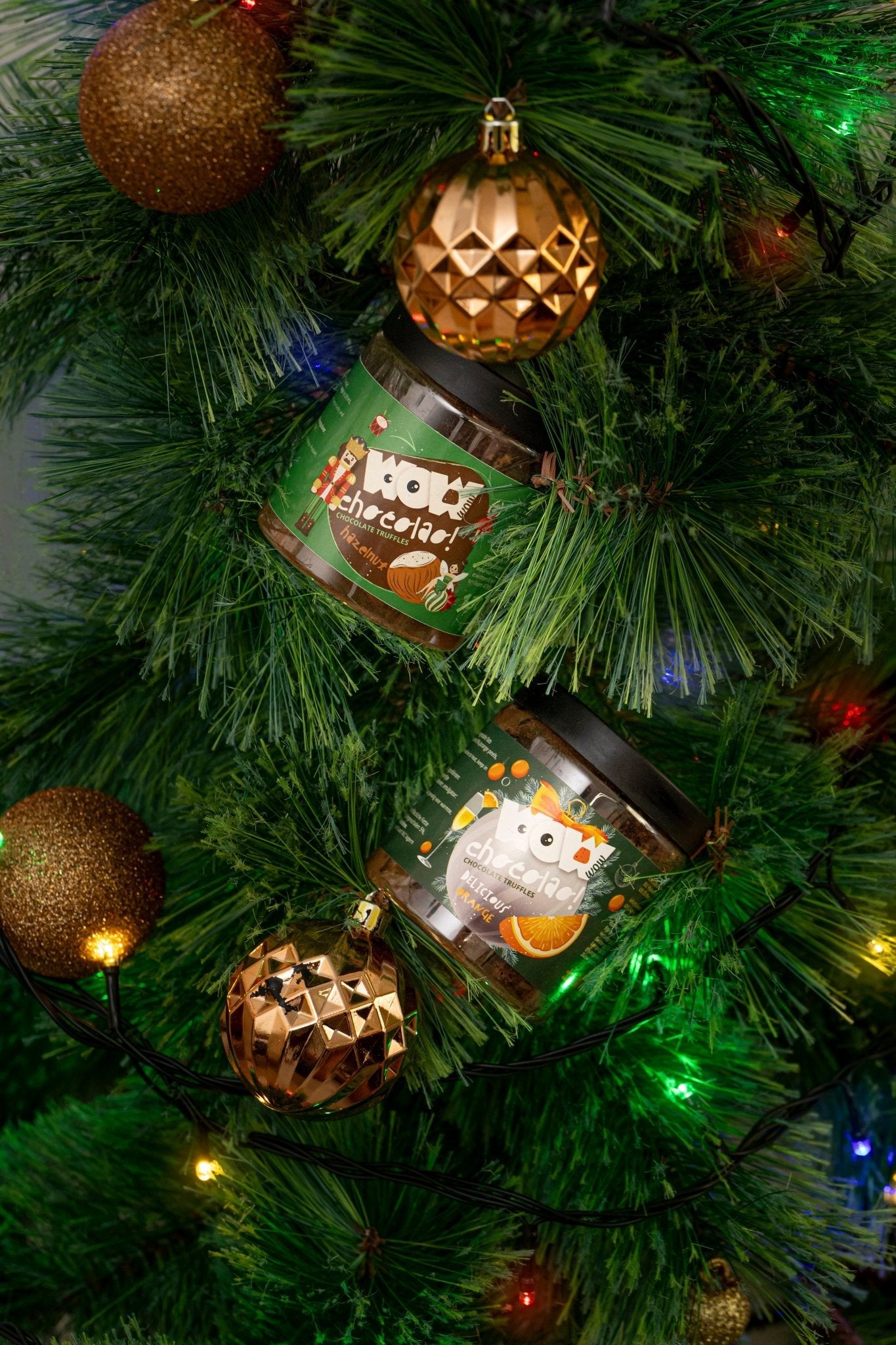 Hazelnut Chocolate Truffles - Christmas Edition - 130g Gifting jar