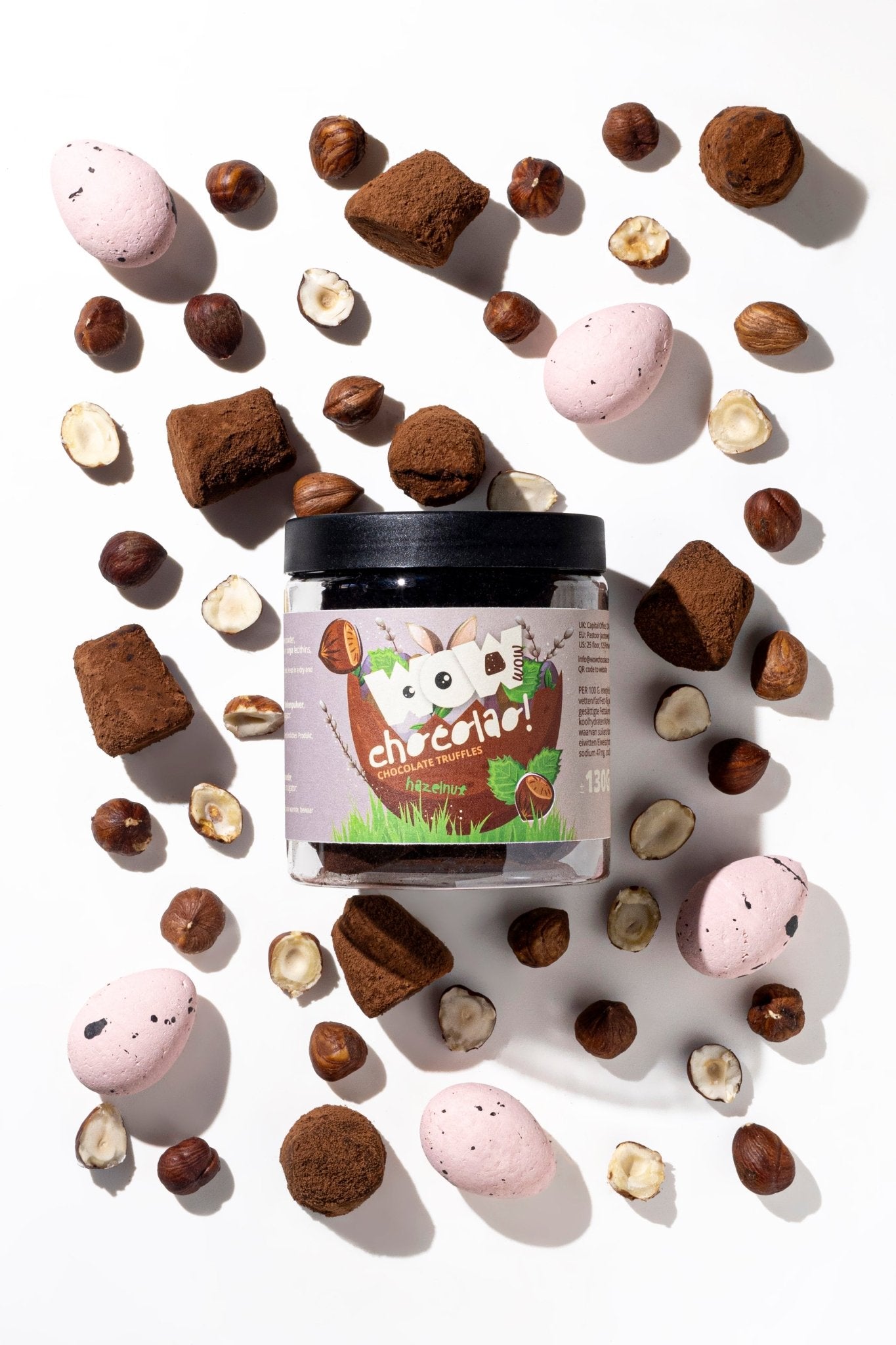 Hazelnut - Easter Chocolate Truffles - 130g Gifting jar