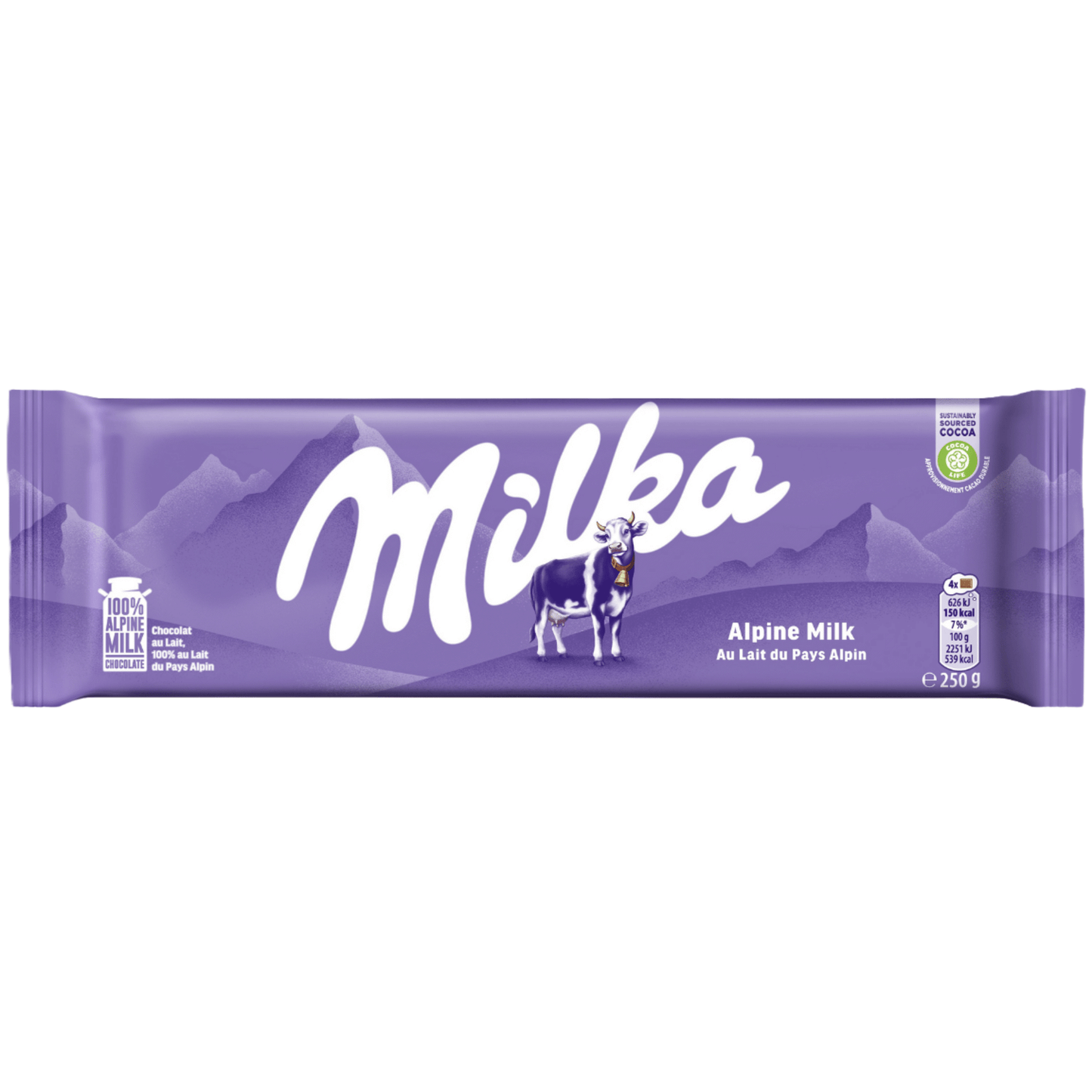 Milka Alpine Milk Chocolate 250g bar, creamy German milk chocolate, extra-large size - Desapega.nl