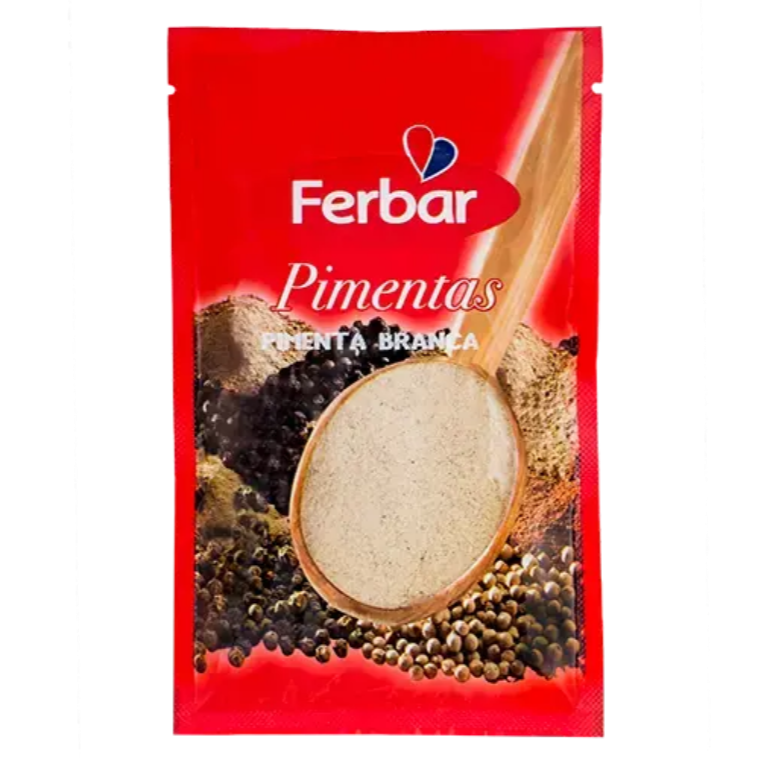 Pimenta Branca Moída Ferbar 50g - Fine Ground White Pepper - Desapega