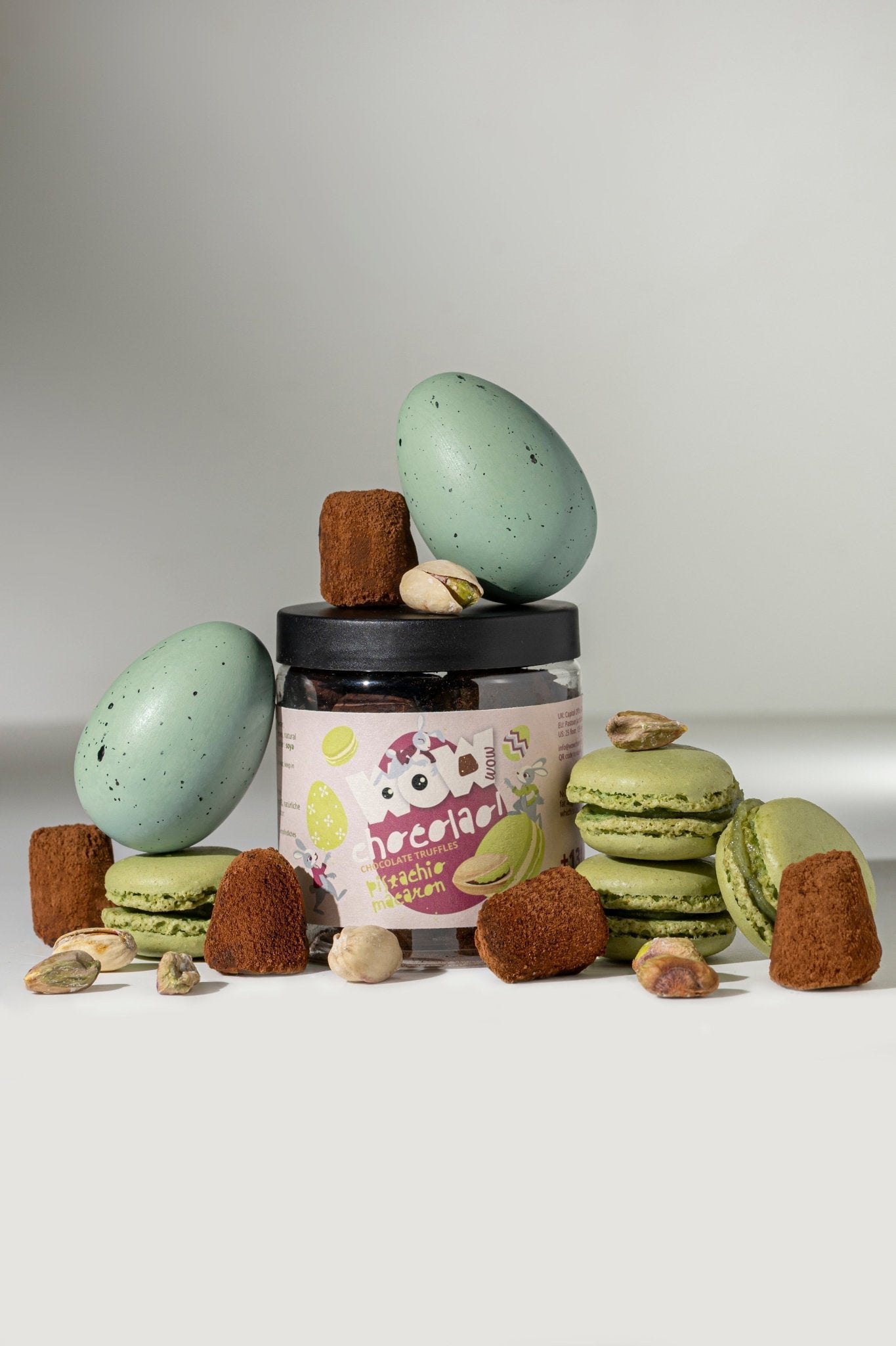 Pistachio Macaroon Chocolate Truffles - 130g Easter Gifting Jar