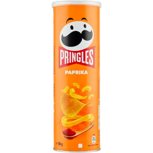 Pringles Paprika Chips 165g canister with red paprika seasoned stackable potato crisps - Desapega.nl