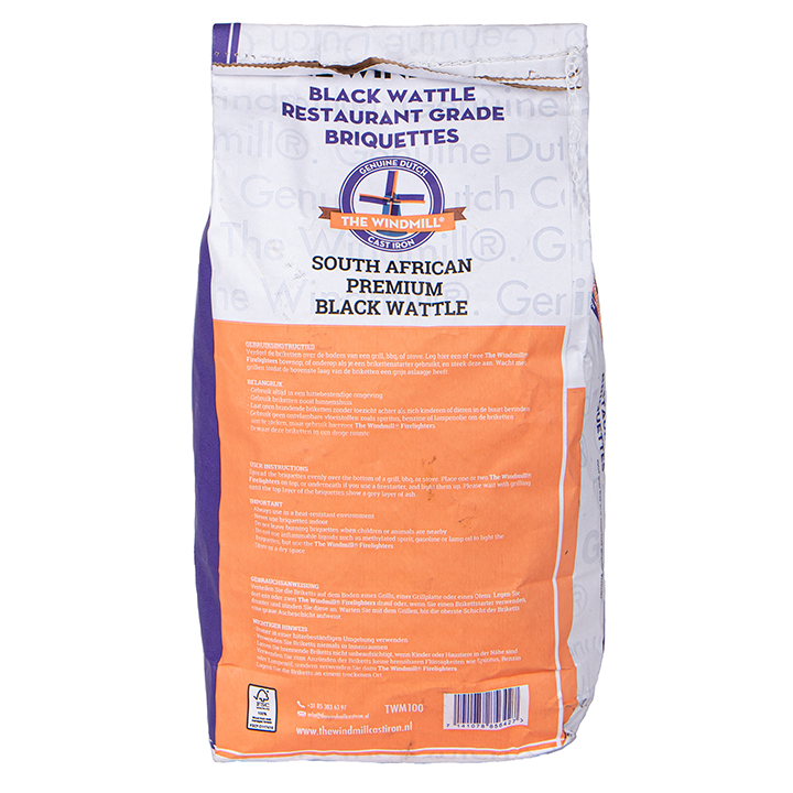The Windmill Black Wattle Briketten Pillow Shape 6 kg