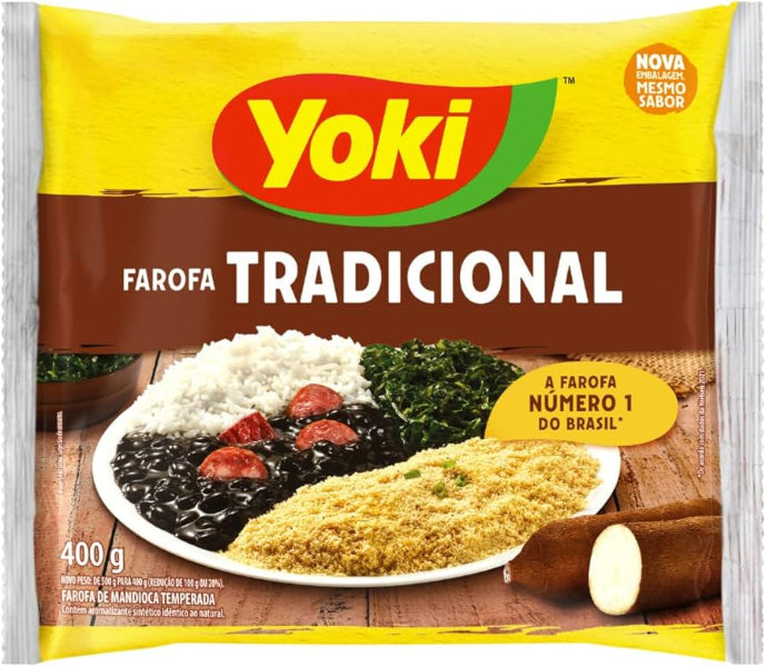 Yoki Farofa Tradicional 400g — traditional Brazilian farofa (toasted cassava flour) - Desapega.nl