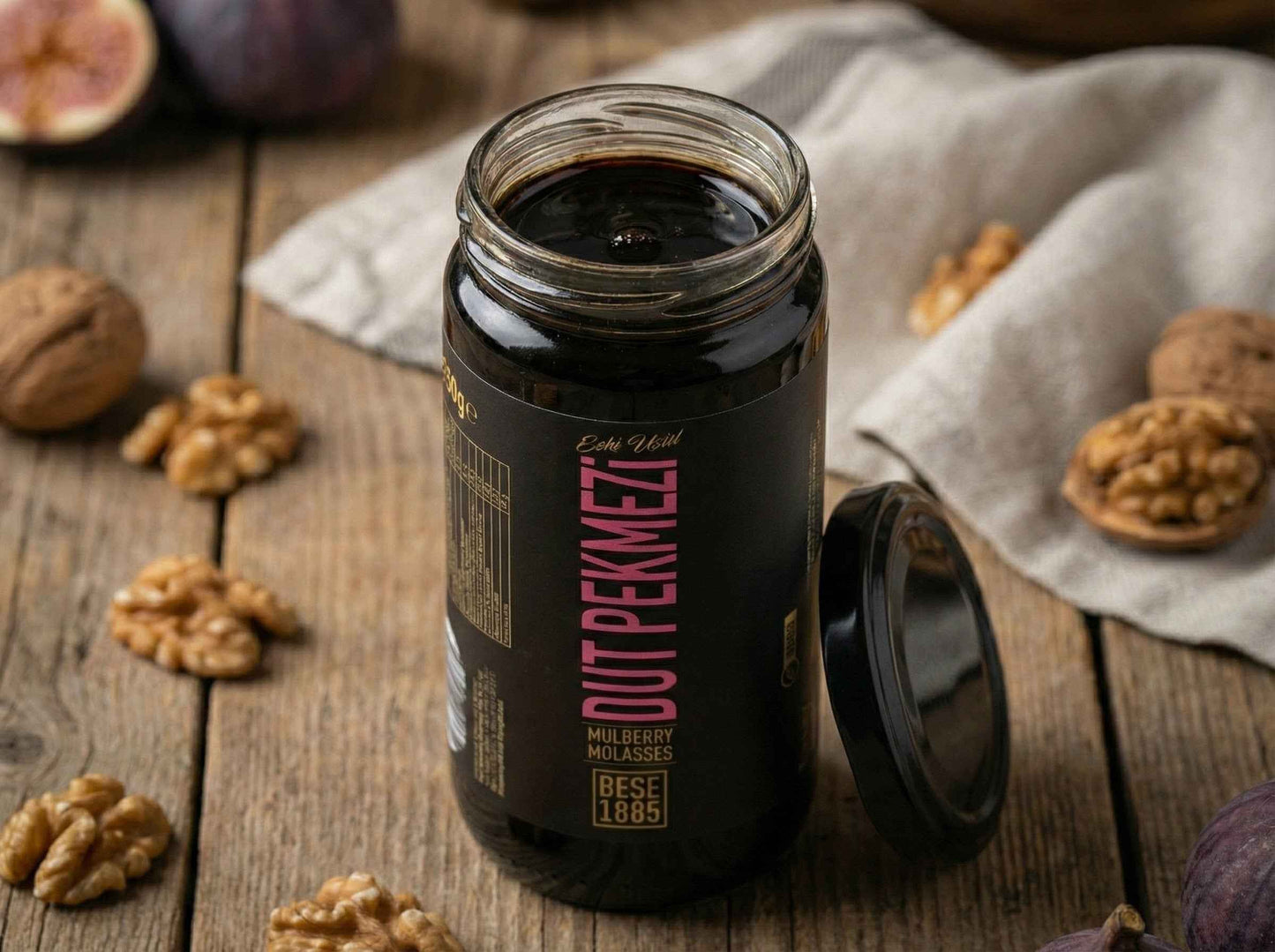 Premium Mulberry Molasses – 650g Glass Jar | Natural, Sugar-Free, Rich in Iron