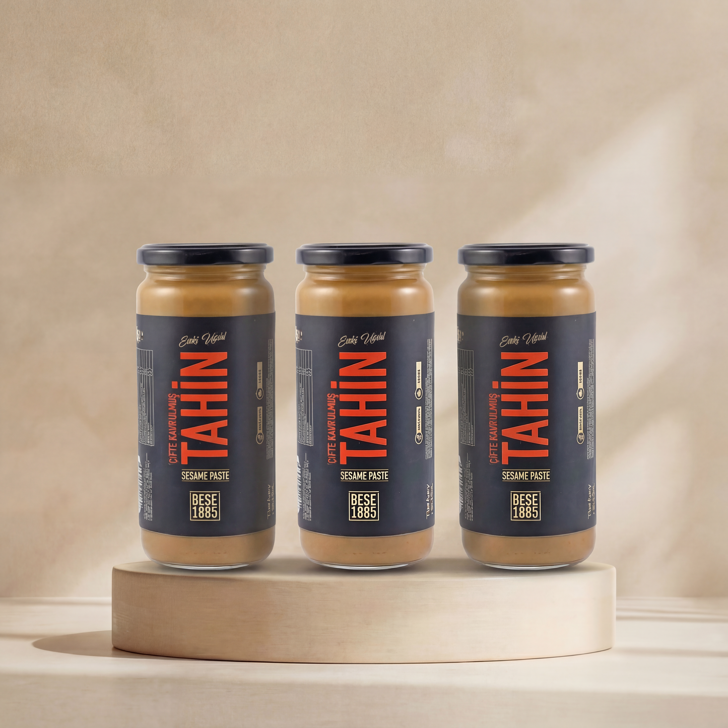 Double-Roasted Premium Tahini – 500g  3-Pack