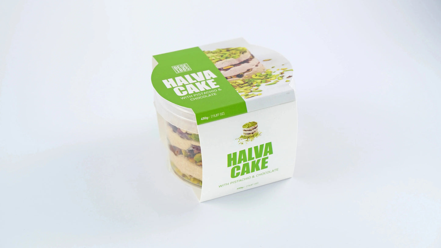 Premium Halva Cake – 450g – Pistachio & Chocolate