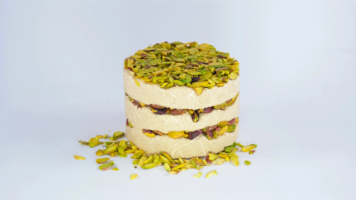 Premium Halva Cake – 450g – Pistachio & Chocolate