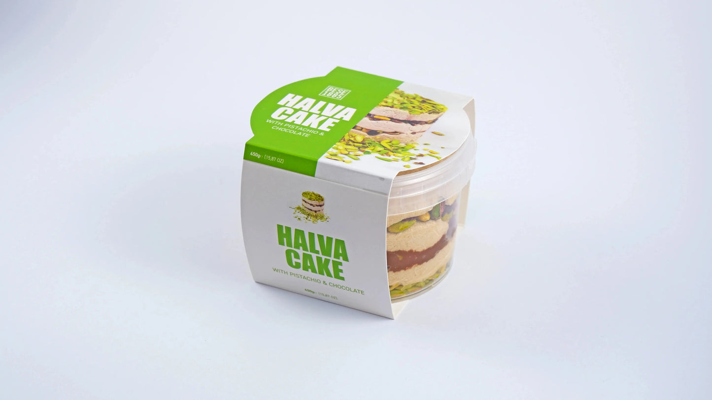 Premium Halva Cake – 450g – Pistachio & Chocolate