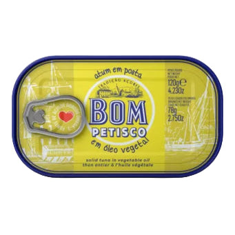 Bom Petisco Atum Oleo Vegetal 120 Gr - Portugese Product - Desapega