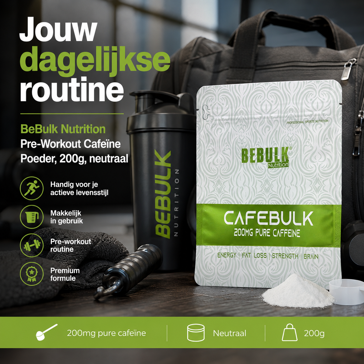 Cafebulk - Cafeína Poeder - BeBulk Nutrition 