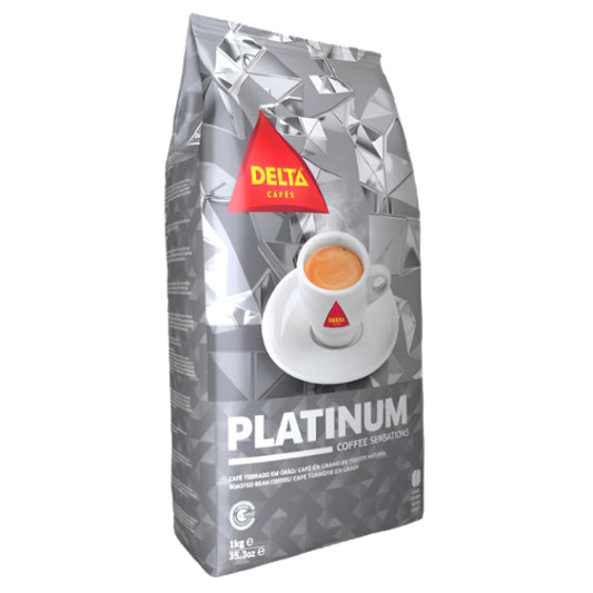 Café Delta Platinum Whole Bean Coffee 1kg - Exceptional Portuguese Blend