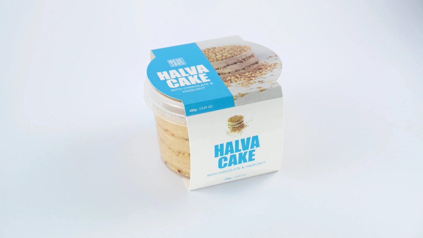 Premium Halva Cake – 450g – Hazelnut & Chocolate