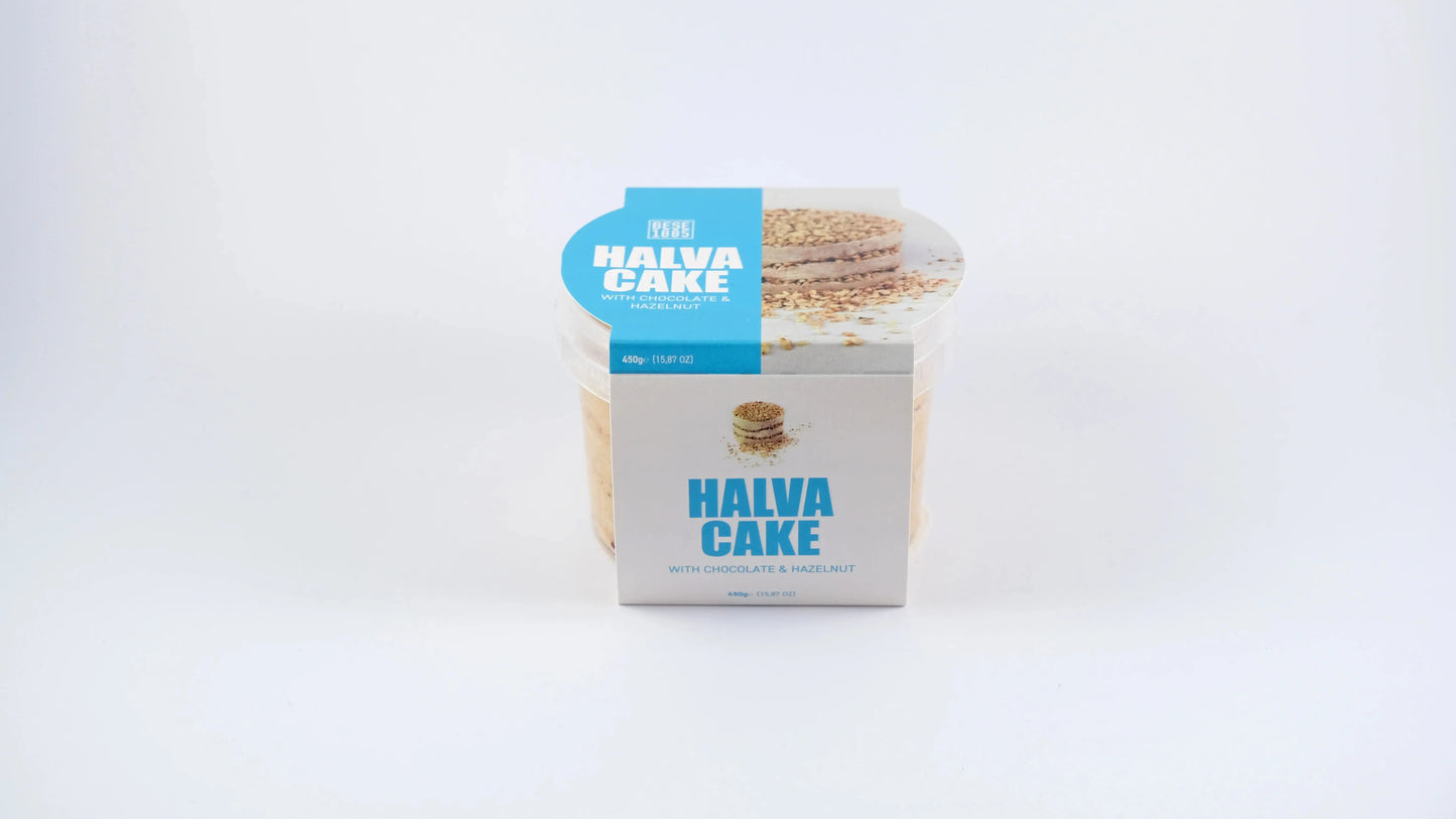 Premium Halva Cake – 450g – Hazelnut & Chocolate