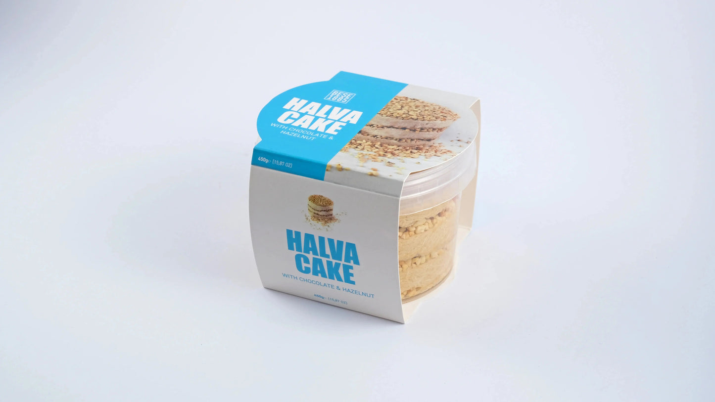 Premium Halva Cake – 450g – Hazelnut & Chocolate