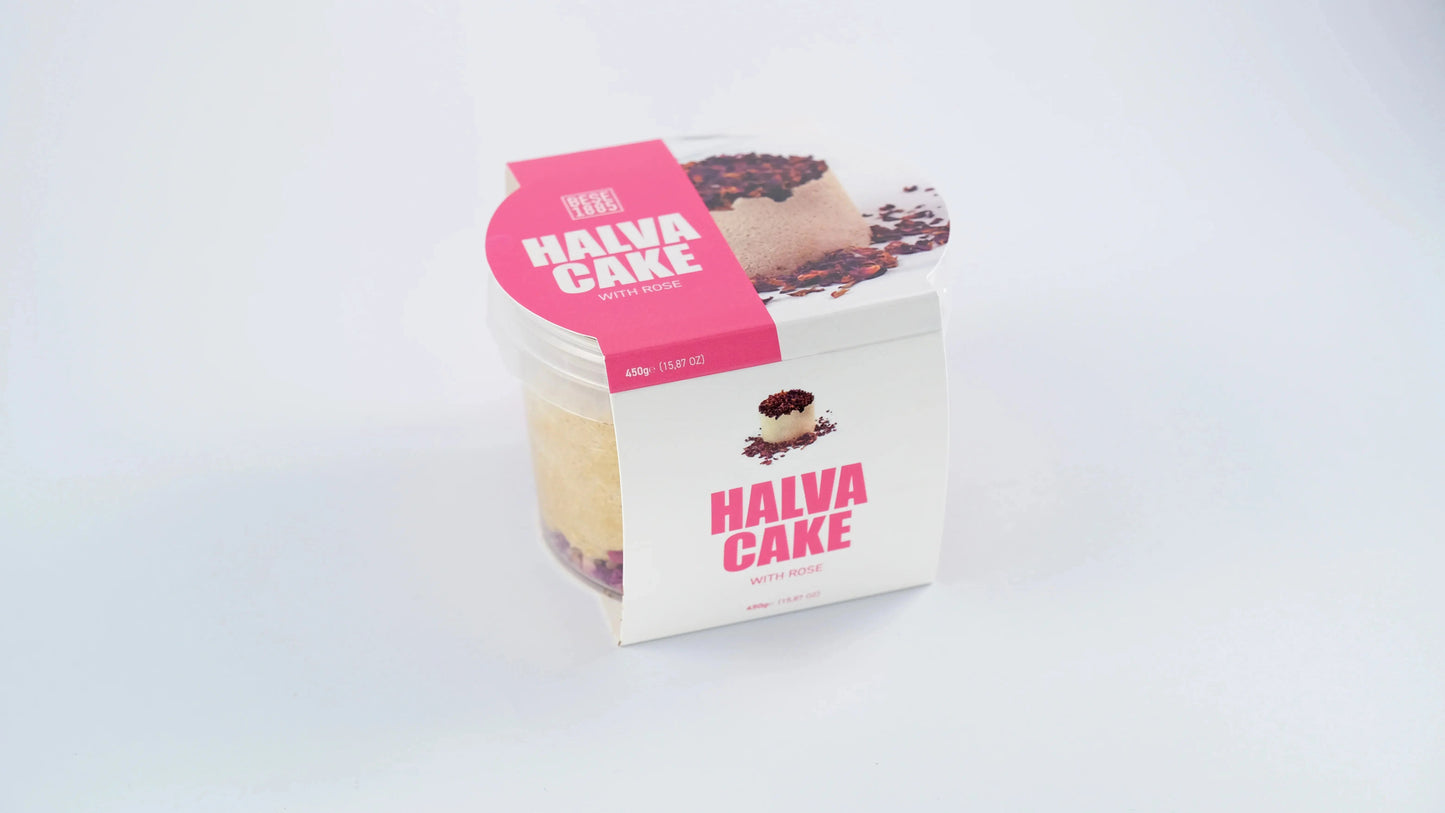 Premium Halva Cake – 450g – Delicate Rose Aroma