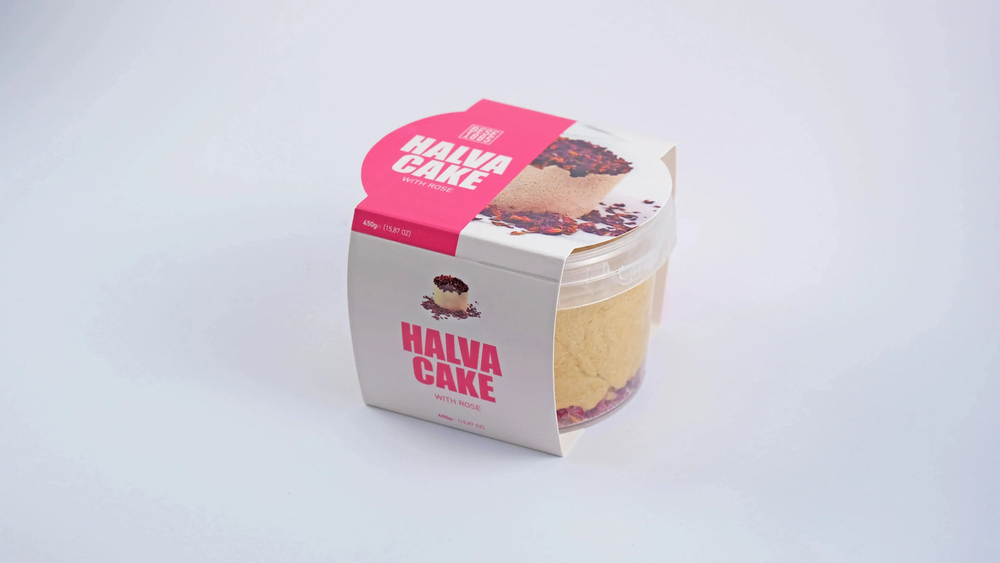 Premium Halva Cake – 450g – Delicate Rose Aroma