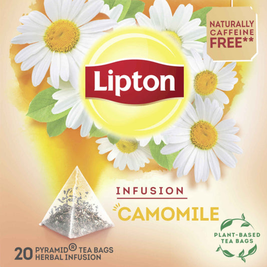 Lipton Infusão Camomila em Saquetas (Kamille pyramidezakjes) - 20 un | Chamomile Infusion Pyramid Tea Bags - Desapega