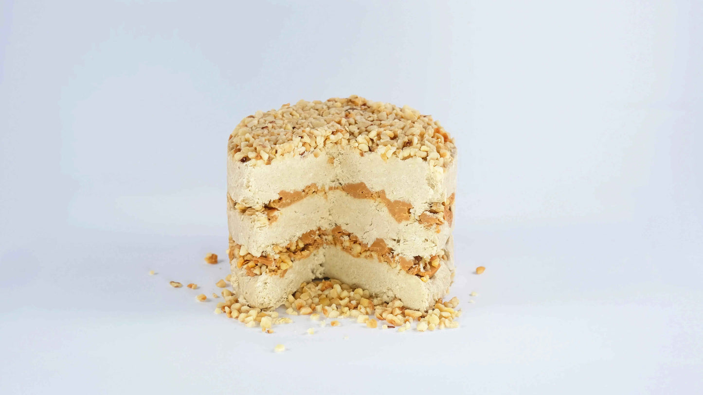 Premium Halva Cake – 450 g – Karamel &amp; Hazelnoot