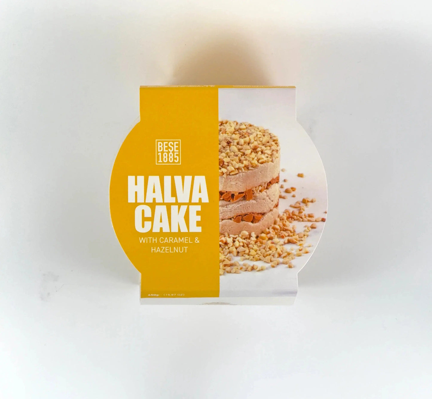 Premium Halva Cake – 450g – Caramel & Hazelnut