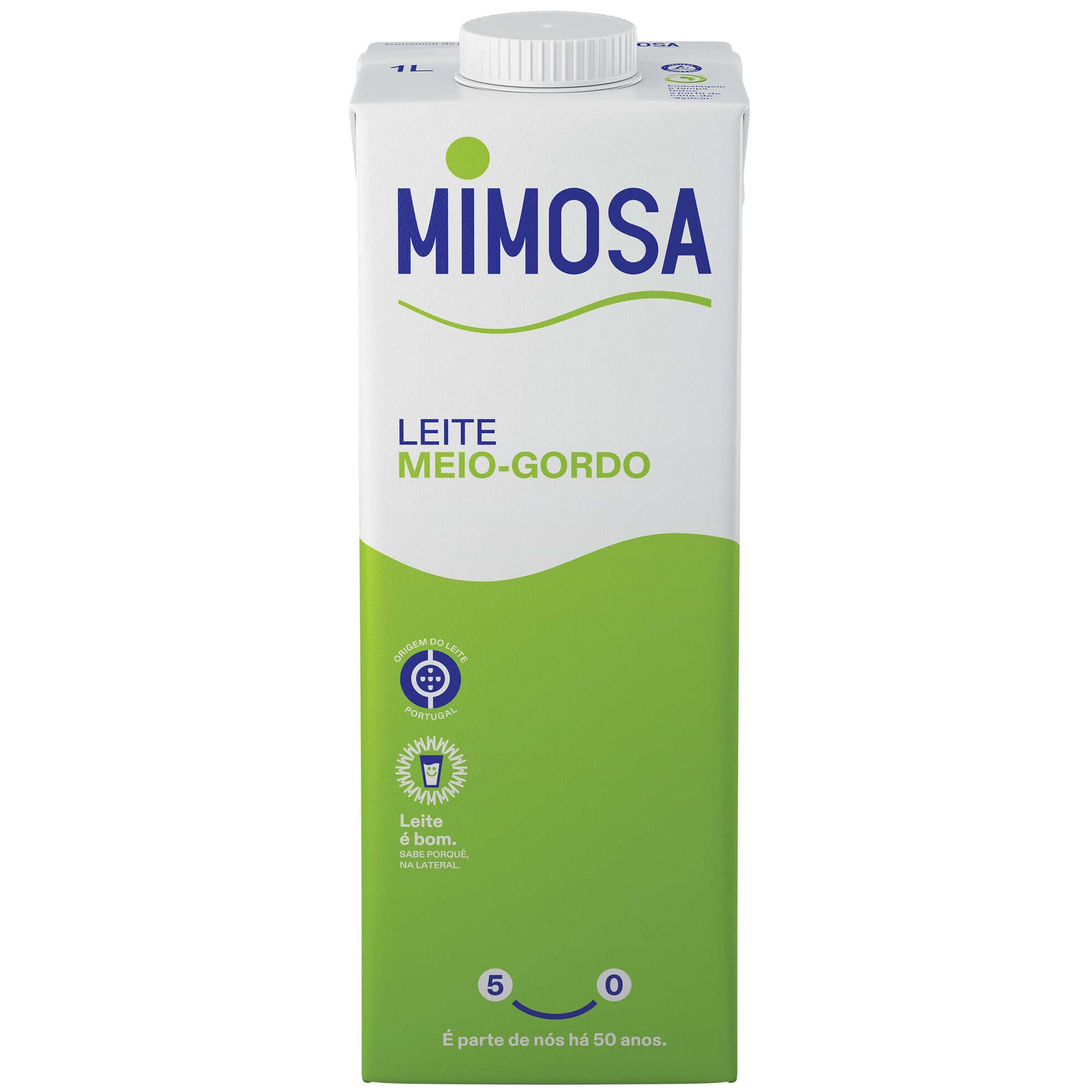 Mimosa Leite UHT Meio Gordo 1L - Portuguese Semi-Skimmed UHT Milk - Desapega