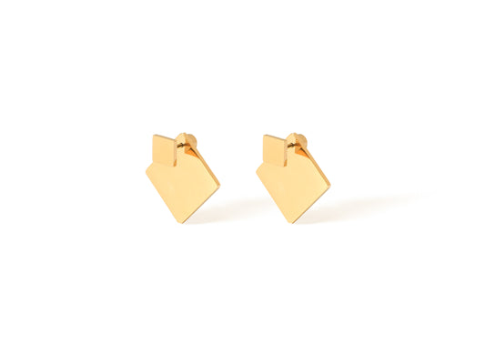 Rhomb Earrings, Divé's Signature Revolve Closure, designed by Rebeca Sá
