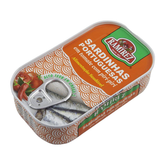 Ramirez Sardinhas Portuguesas em Tomate com Piripiri 125g - Spicy Portuguese Sardines - Desapega