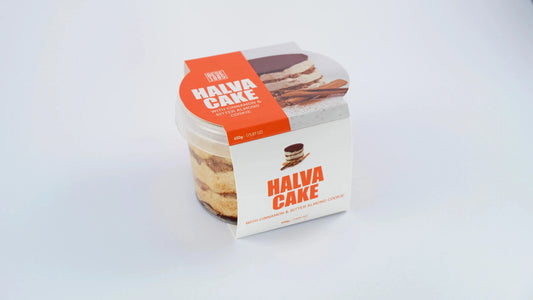 Premium Halva Cake – 450g – Cinnamon & Bitter Almond