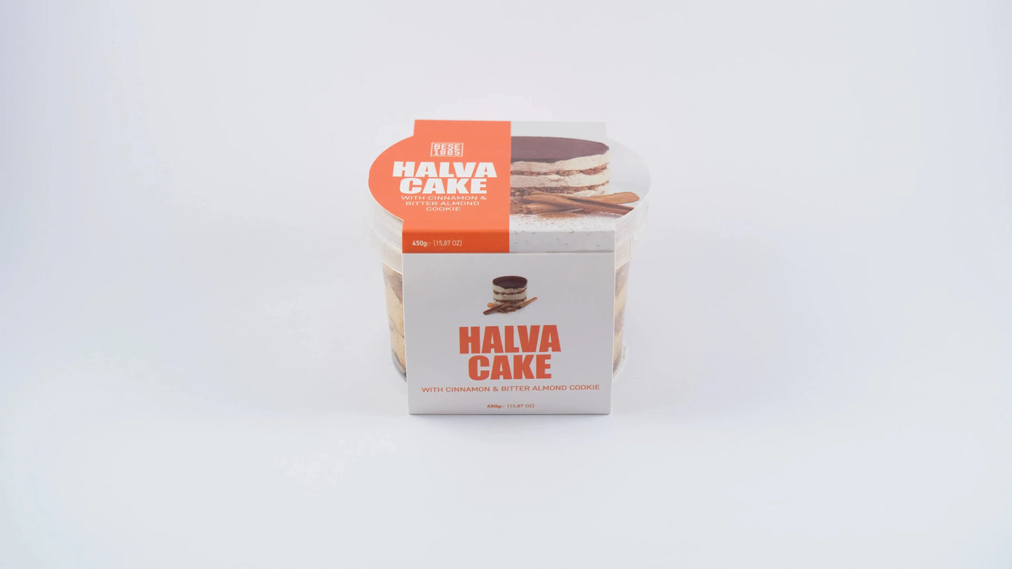 Premium Halva Cake – 450g – Cinnamon & Bitter Almond