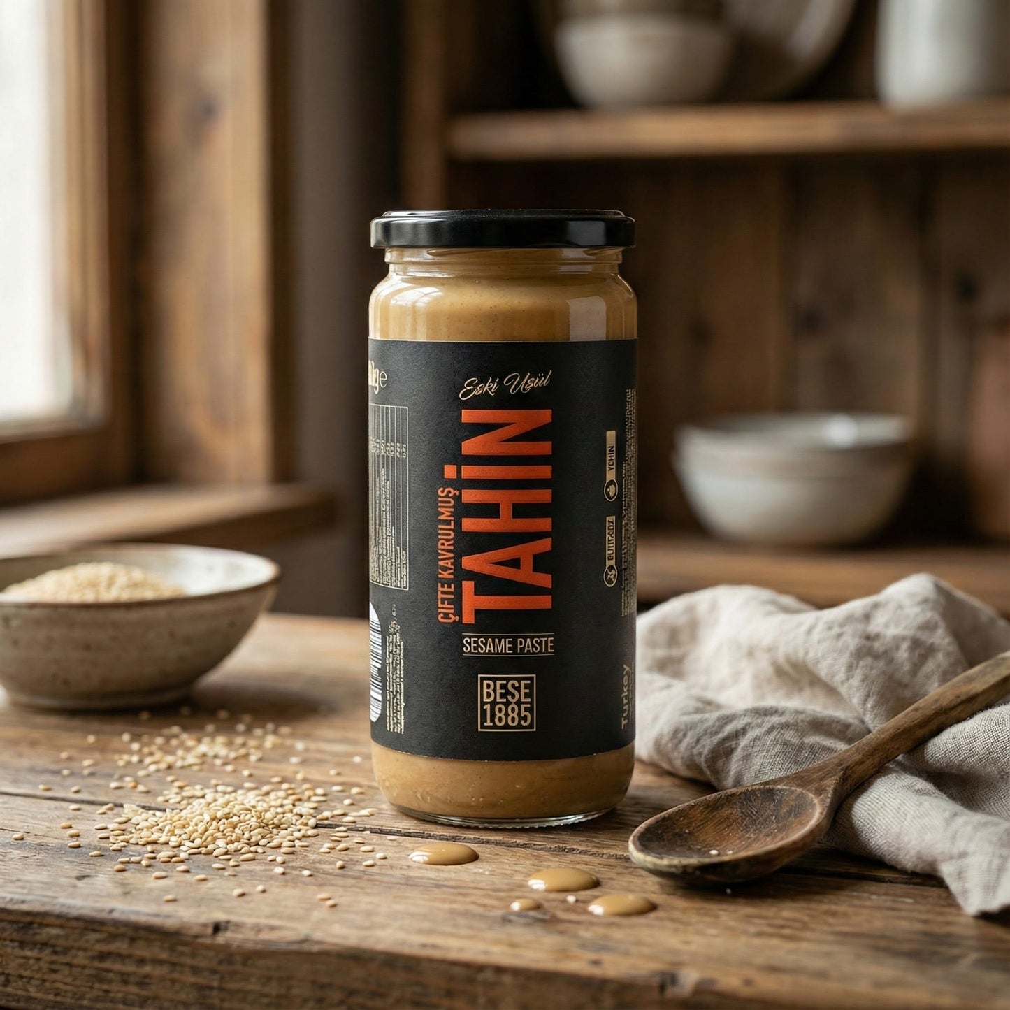 Double-Roasted Premium Tahini – 500g  3-Pack