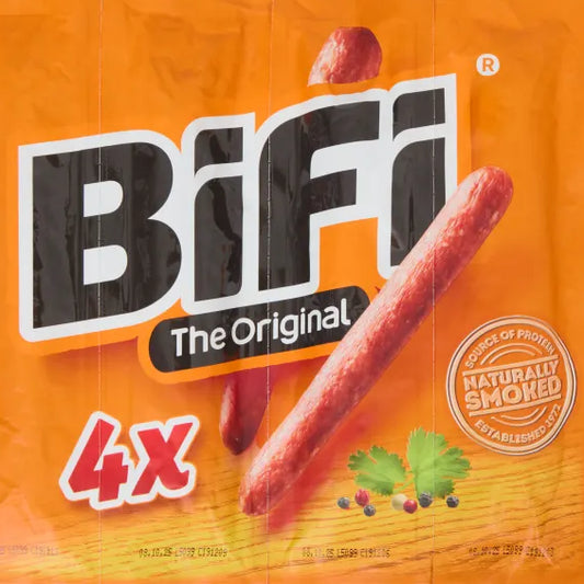 Bifi Worstjes The Original 4-pack, classic mini salami sausages, protein-rich snack, authentic German origin - Desapega.nl