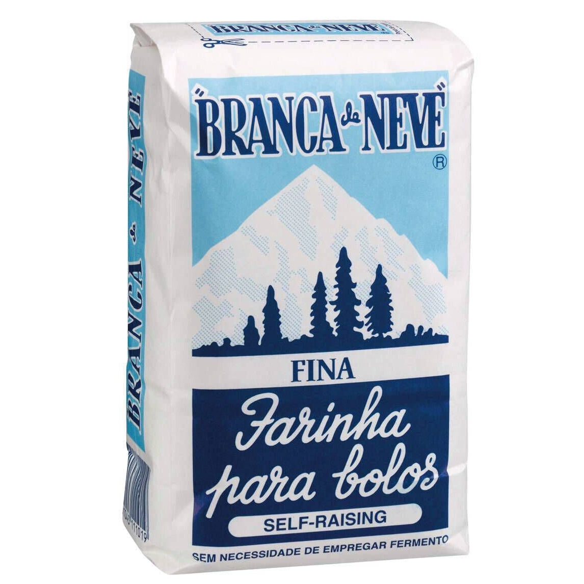Branca de Neve self-rising wheat flour 1kg package, Portuguese baking flour with integrated leavening agents - Desapega.nl