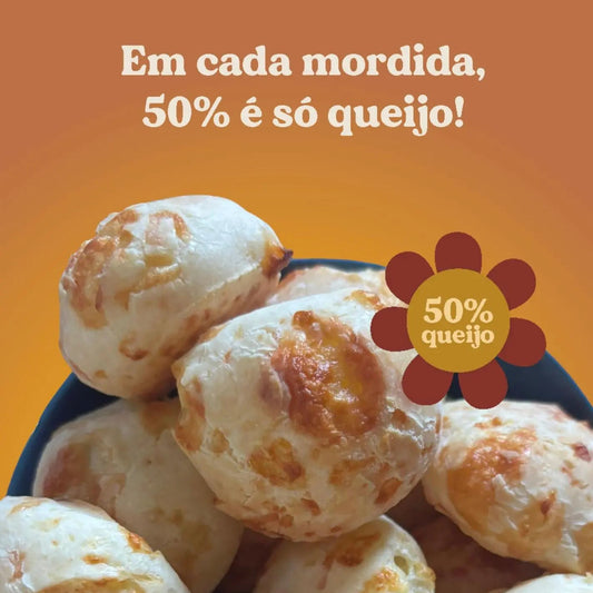 BraziLekker Pão de Queijo - 25 units of authentic Brazilian cheese bread, golden brown and freshly baked, gluten-free artisanal quality - Desapega.nl