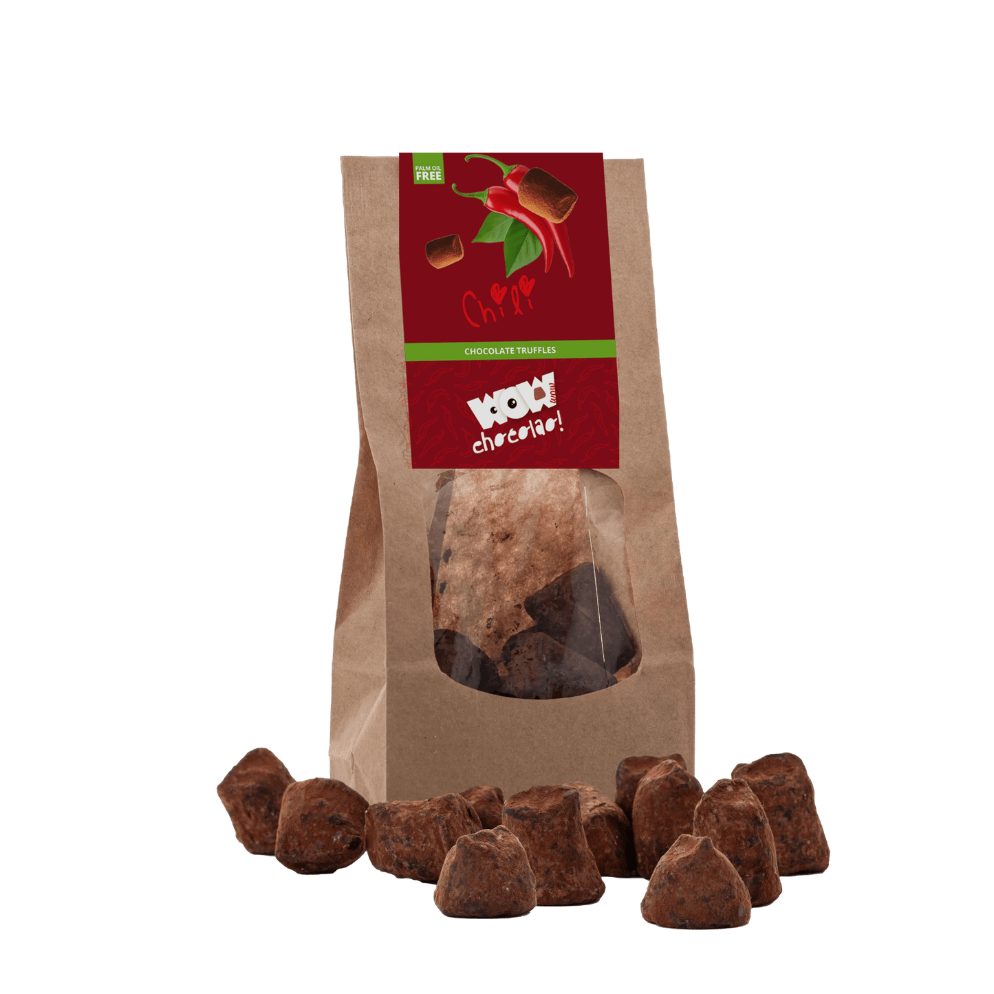 Chili Chocolate Truffles - Biodegradable bag 130g