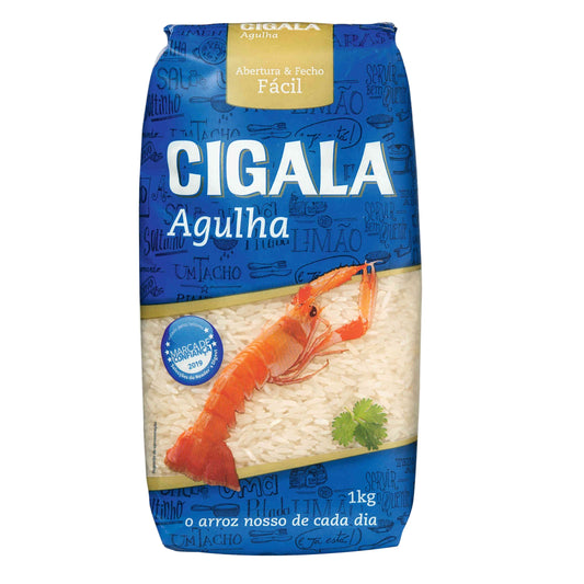 Cigala Arroz Agulha 1kg — long grain rice with separate fluffy grains - Desapega.nl