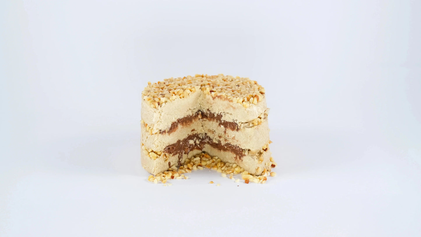 Premium Halva Cake – 450g – Hazelnut & Chocolate