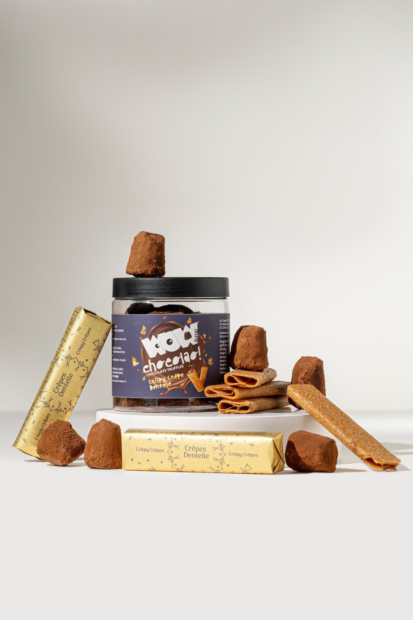 Crispy Crepe Dentelle Chocolate Truffles - 130g Gifting jar