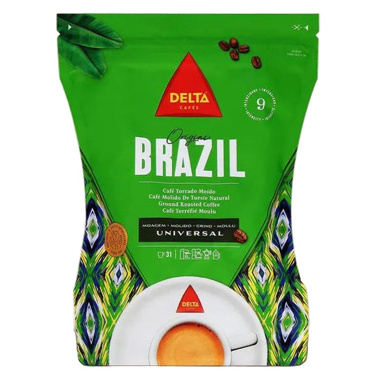 Delta Brasil Ground Coffee 220g bag, Brazilian blend, intense aroma, roasted and ground - Desapega.nl