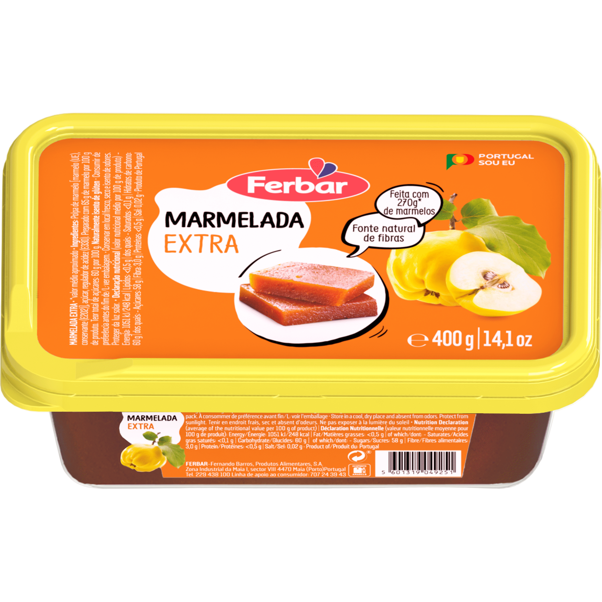 Ferbar Marmelada Extra quince preserve in 400g jar - traditional Portuguese marmalade - Desapega.nl