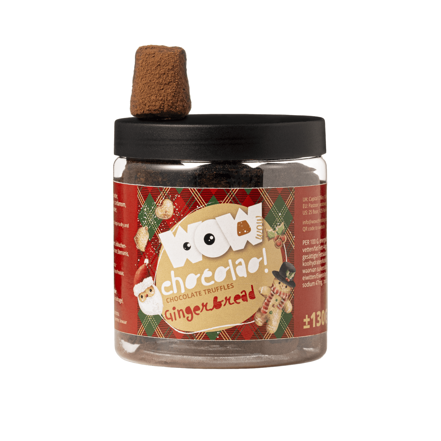 Gingerbread - Christmas Chocolate Truffles - Gifting jar 130g