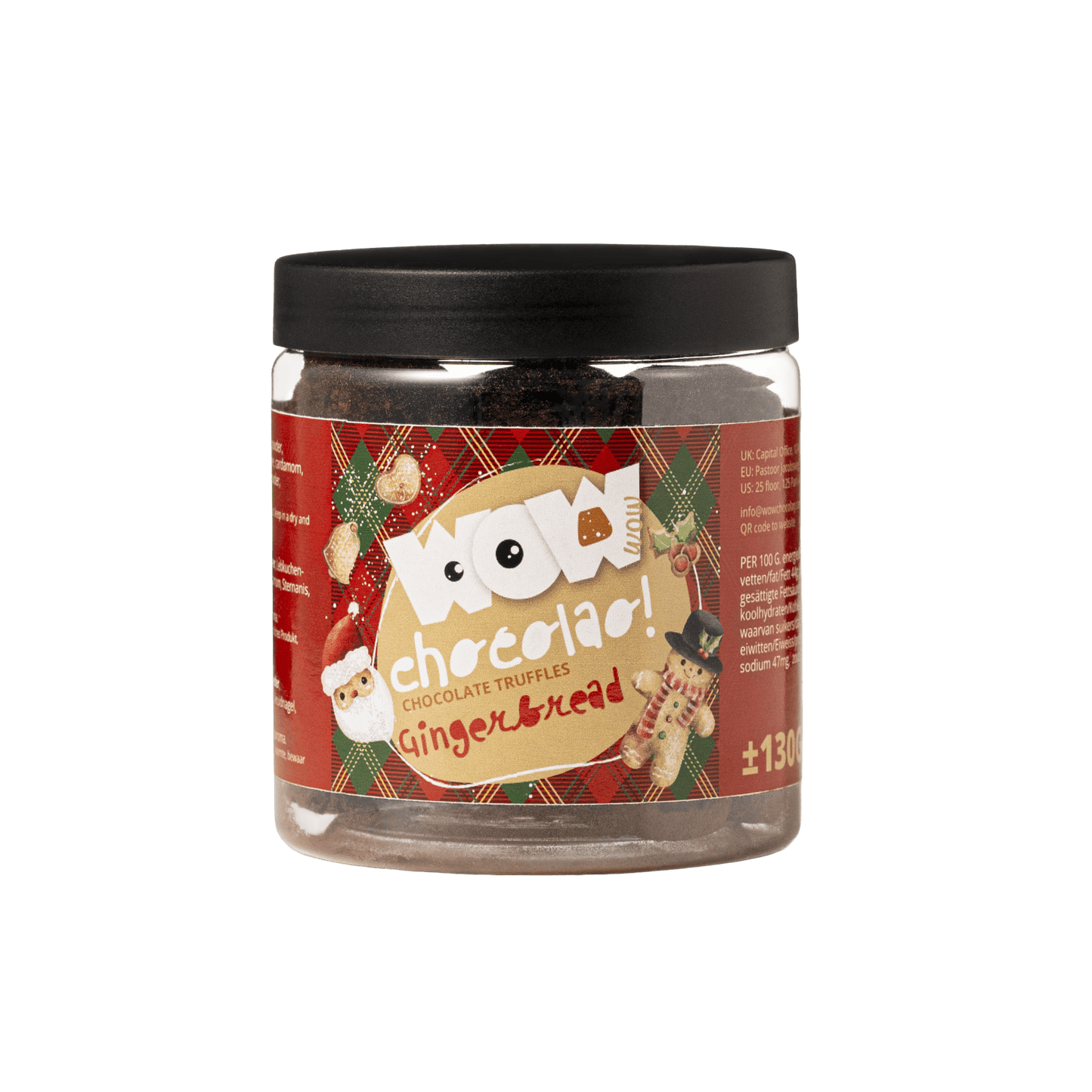 Gingerbread - Christmas Chocolate Truffles - Gifting jar 130g
