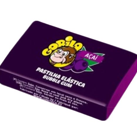 Gorila Pastilhas Elásticas assorted flavors Portuguese bubble gum single unit packaging - buy from Desapega.nl - Açaí