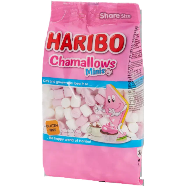 Haribo Chamallows Minis 150g, mini marshmallows, pink and white, gluten-free, sweet snack - Desapega.nl